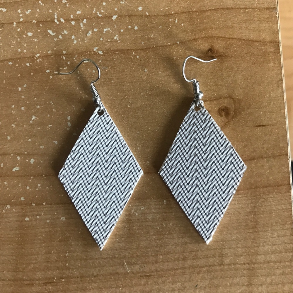 Faux leather earrings